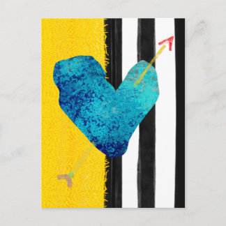 Blue Heart 14 Februar Feiertagspostkarte