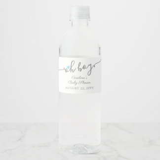 Blue Heart Boy Baby Dusche Wasser Flasche Labrador Wasserflaschenetikett
