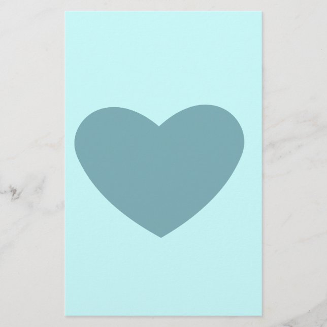 Blue Heart Briefpapier (Vorderseite)