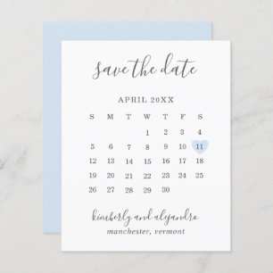 Blue Heart Calender Budget Hochzeit speichern das 