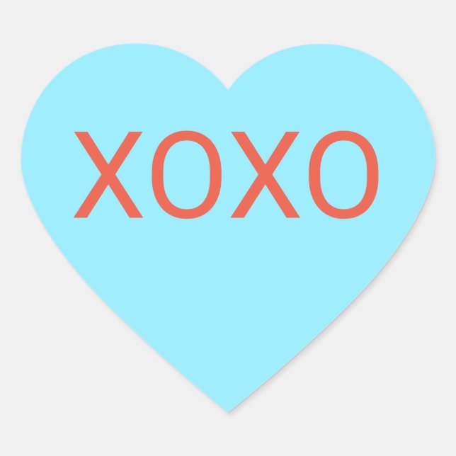 Blue Heart Candy Herz-Aufkleber (Vorderseite)