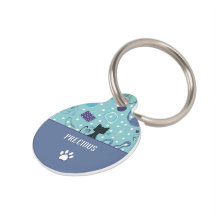 Blue Heart Cats Mitte des Jahrhunderts