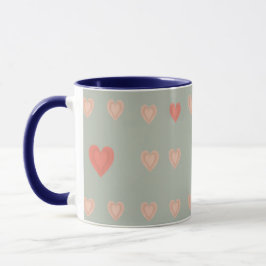 Blue Heart Coffee Mug Tasse