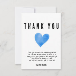 Blue Heart Dankeskarte