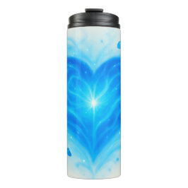 Blue Heart Energy Wasserflasche – Spirituelle Kraf Thermosbecher