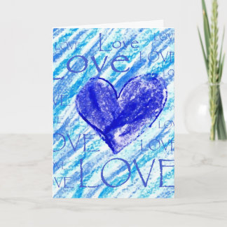 Blue Heart Feiertagskarte