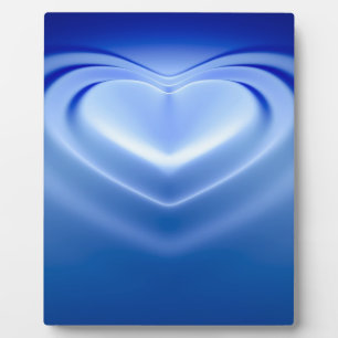 Blue Heart Fotoplatte
