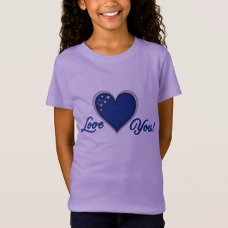 Blue Heart Girls' Jersey T - Shirt