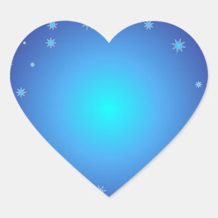 Blue Heart Glitzer Herz-Aufkleber