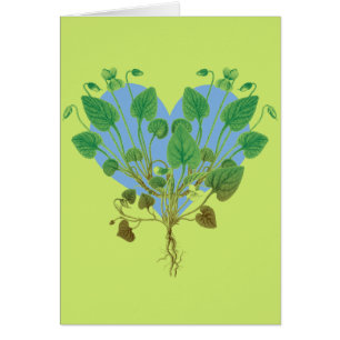 Blue Heart Green Blätter