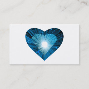 Blue Heart "heart" Visitenkarte weiß