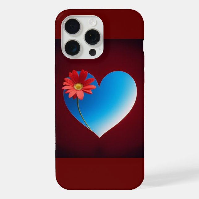 Blue Heart iPhone Hülle (Rückseite)