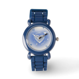 Blue Heart Kids Watch - Niedlich & Fun Design Armbanduhr