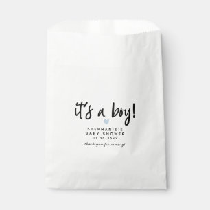 Blue Heart Modern Baby Dusche Geschenktütchen