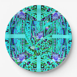 Blue Heart Moon & Wonder Blue Rose Pappteller