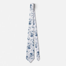 Blue heart Neck Tie