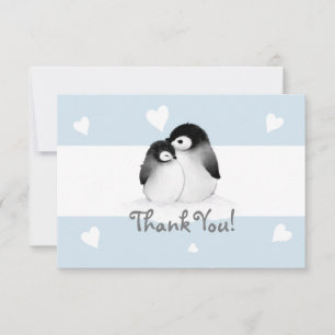 Blue Heart Penguin Danke, dass Sie Karten bemerken