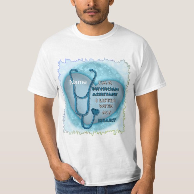 Blue Heart Physician Assistant  T-Shirt (Vorderseite)