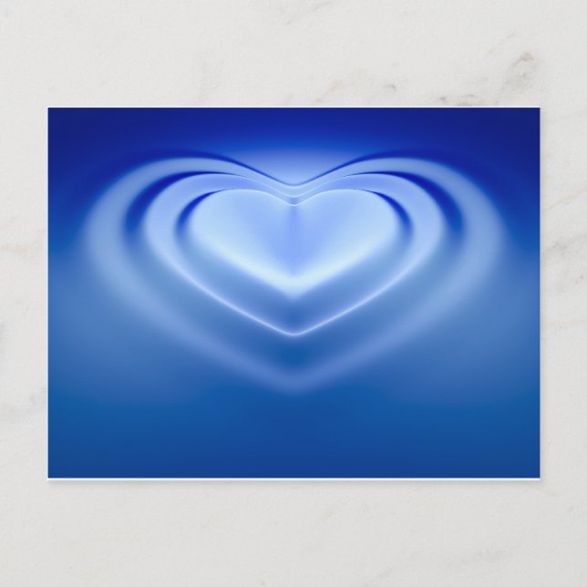 Blue Heart Postkarte (Vorderseite)