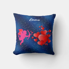 Blue heart romantic wallpaper kissen