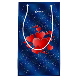 Blue heart romantic wallpaper kleine geschenktüte