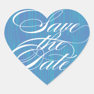 Blue Heart SAVE THE DATE UMSCHLAG AUFKLEBER
