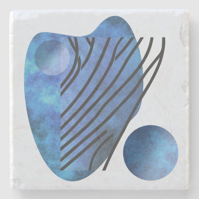 Blue Heart Steinuntersetzer (Vorderseite)