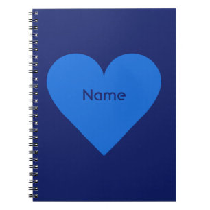 Blue Heart Valentine - individuelles Notebook Notizblock