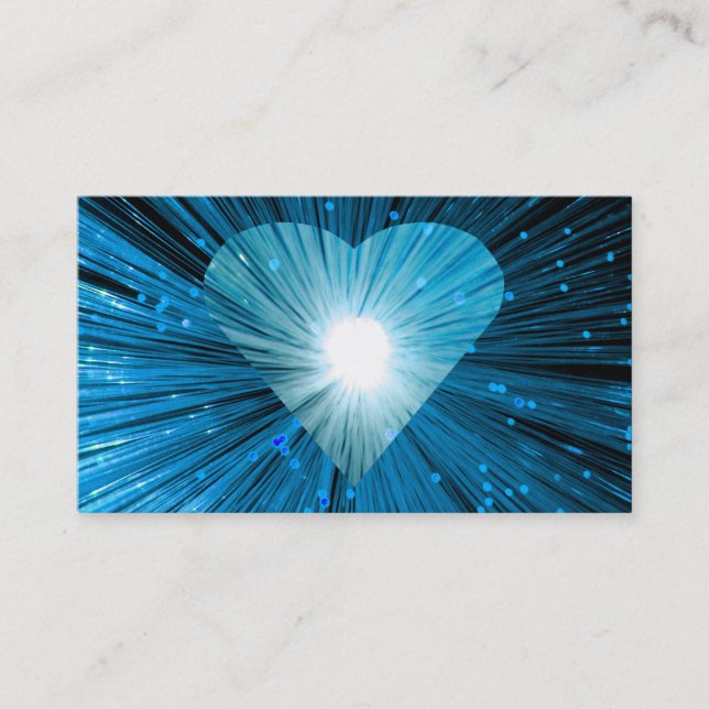 Blue Heart Visitenkarte weiß (Vorderseite)