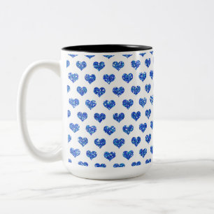 Blue Heart Zweifarbige Tasse