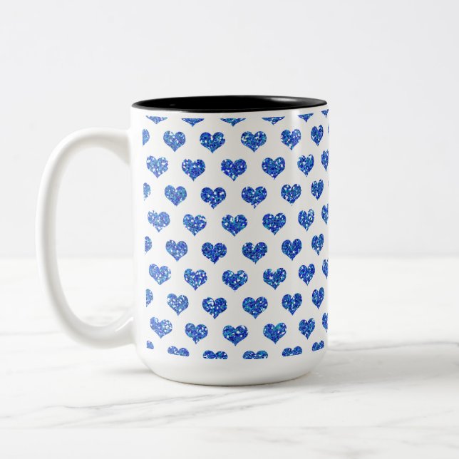 Blue Heart Zweifarbige Tasse (Links)
