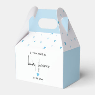Blue Hearts Baby Boy Dusche Hübsch Gefallen Box Geschenkschachtel