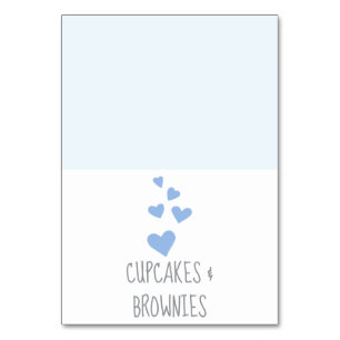 Blue Hearts Baby Duschkabine Tischnummer