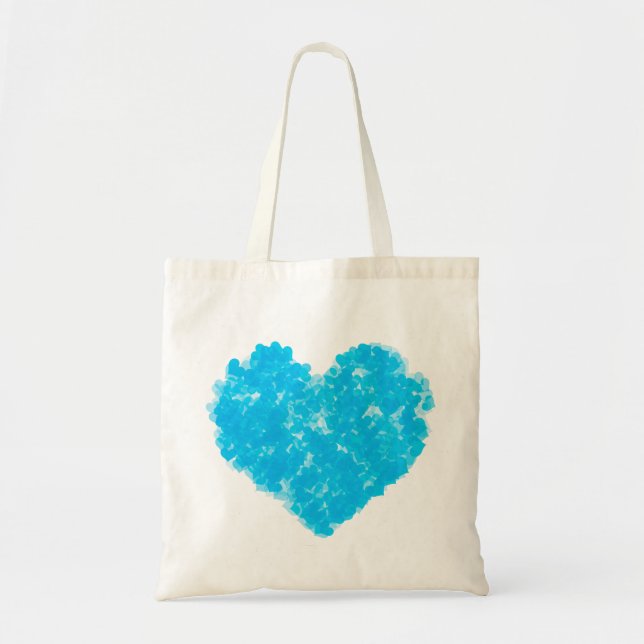 Blue Hearts Bag Tragetasche (Vorne)