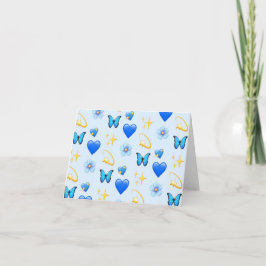 Blue Hearts-Create your own (CYO) - Danke Karte