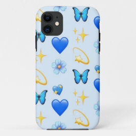 Blue Hearts - CYO- iPhone 11 Handy Case