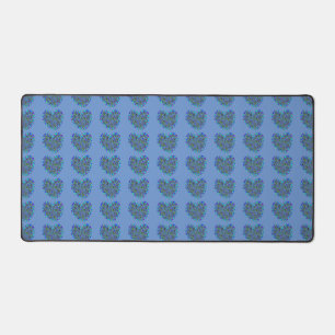 Blue Hearts Desk Mat Schreibtischunterlage