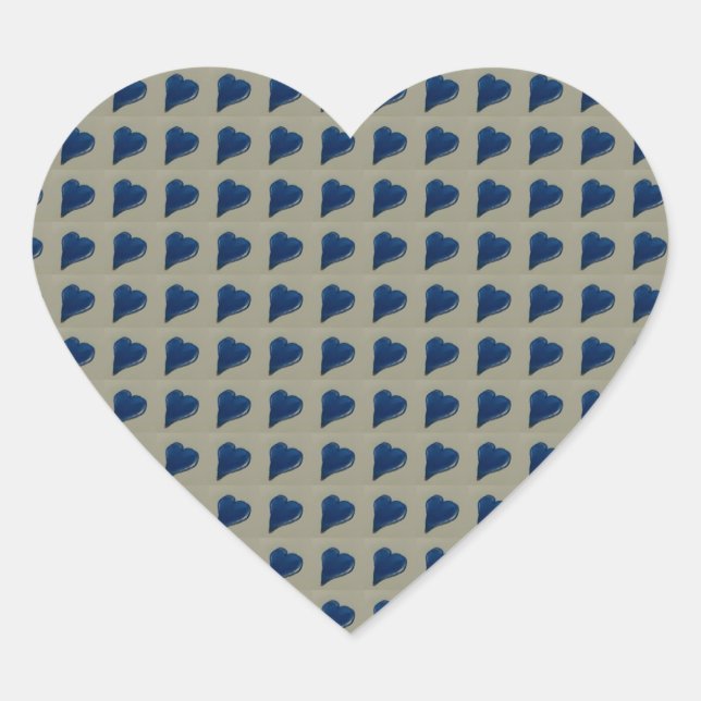 Blue Hearts Herz-Aufkleber (Vorderseite)