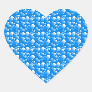 Blue Hearts Herz-Aufkleber