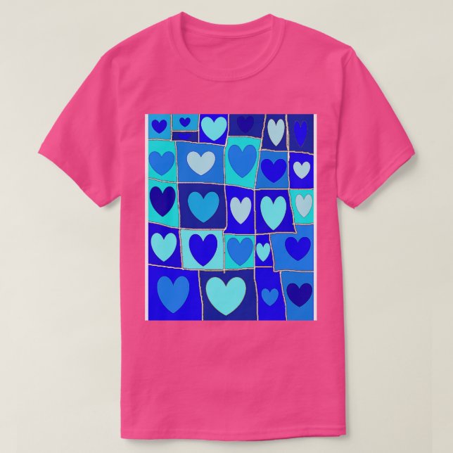 Blue Hearts Phone Case T-Shirt (Design vorne)