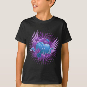 Blue Hearts Rose und Flüge T-Shirt