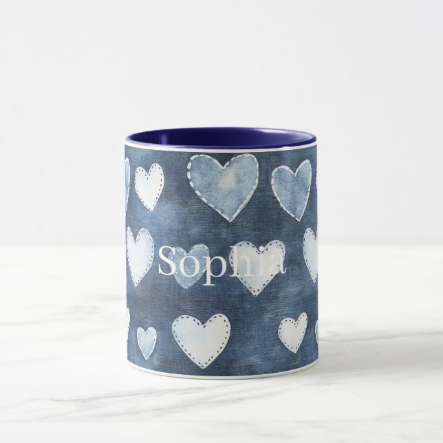 Blue Hearts Tasse (Zentrum)