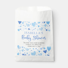 Blue Hearts Valentine Sweetheart Baby Shower Geschenktütchen