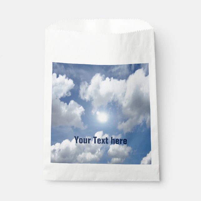 Blue Heaven Clouds + Ihr Text und Ihre Ideen Geschenktütchen (Vorderseite)