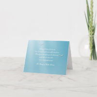 Blue Heaven Faltbereavement Vielen Dank Notecard