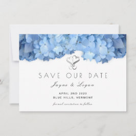 Blue Heaven Floral Rettete unsere Date Hearcard Save The Date