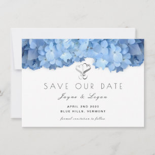 Blue Heaven Floral Rettete unsere Date Hearcard Save The Date