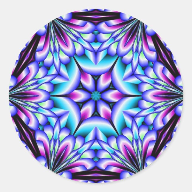 Blue Heaven Mandala Runder Aufkleber (Vorderseite)
