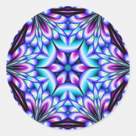 Blue Heaven Mandala Runder Aufkleber
