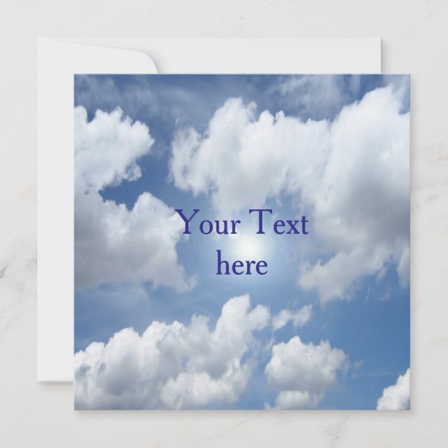 Blue Heaven Wolken + Ihre Ideen (Vorderseite)